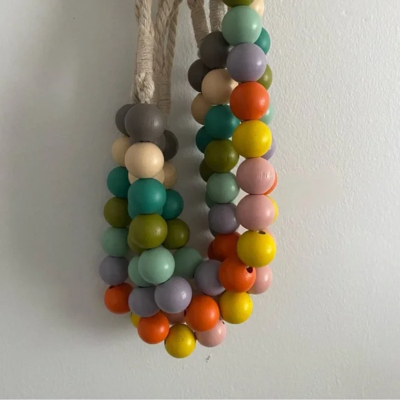 Wooden Bead curtain tie backs - Picture 7 of 7